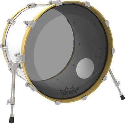  Remo Powerstroke P3 Colortone Smoke Bass Drumhead - 18 inch - with Port Hole