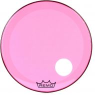 Remo Powerstroke P3 Colortone Pink Bass Drumhead - 26 inch - with Port Hole
