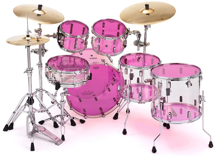  Remo Powerstroke P3 Colortone Pink Bass Drumhead - 26 inch - with Port Hole