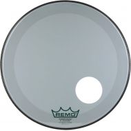 Remo Powerstroke P3 Colortone Smoke Bass Drumhead - 24 inch - with Port Hole