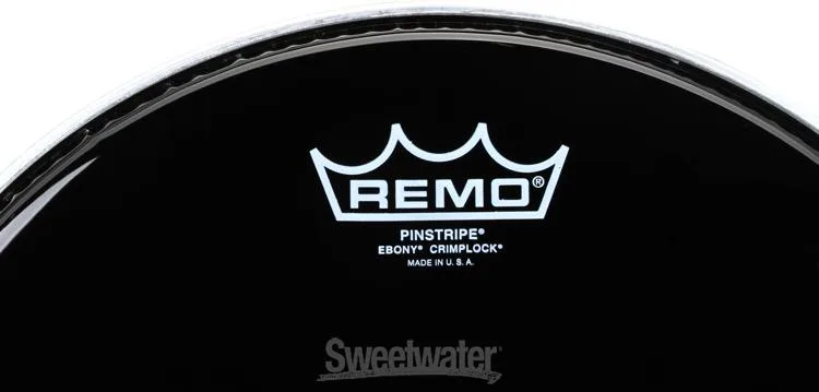  Remo Pinstripe Ebony Crimplock Tenor Drumhead - 12 inch