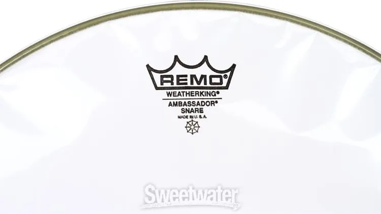  Remo Ambassador Hazy Snare-side Drumhead - 15 inch