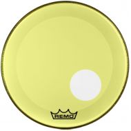 Remo Powerstroke P3 Colortone Yellow Bass Drumhead - 20 inch - with Port Hole