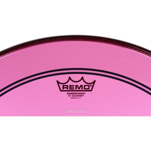  Remo Powerstroke P3 Colortone Pink Bass Drumhead - 22 inch