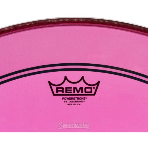  Remo Powerstroke P3 Colortone Pink Bass Drumhead - 24 inch