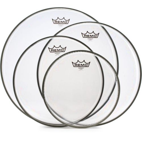  Remo Emperor Clear 5-piece Tom Drumhead Bundle