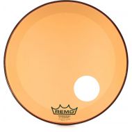 Remo Powerstroke P3 Colortone Orange Bass Drumhead - 24 inch - with Port Hole