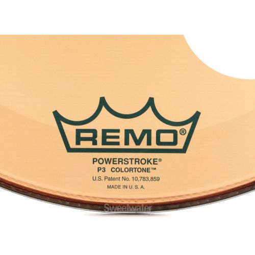  Remo Powerstroke P3 Colortone Orange Bass Drumhead - 24 inch - with Port Hole