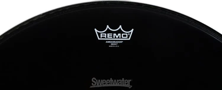  Remo Ambassador Ebony Bass Drumhead - 24 inch