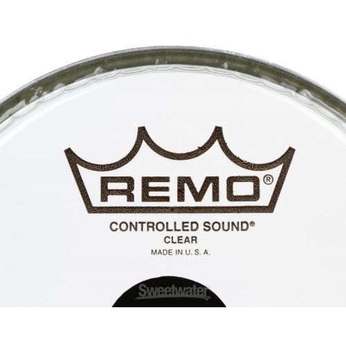  Remo Controlled Sound Clear Drumhead with Black Dot - 6-inch