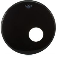 Remo Powerstroke P3 Ebony Drumhead - 20 inch - with 5 inch Dynamo Installed Demo