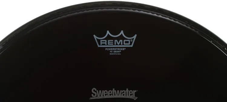  Remo Powerstroke P3 Ebony Drumhead - 20 inch - with 5 inch Dynamo Installed Demo