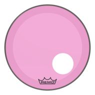 Remo Powerstroke P3 Colortone Pink Bass Drumhead - 20 inch - with Port Hole