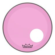 Remo Powerstroke P3 Colortone Pink Bass Drumhead - 18 inch - with Port Hole