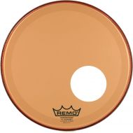 Remo Powerstroke P3 Colortone Orange Bass Drumhead - 18 inch - with Port Hole Demo