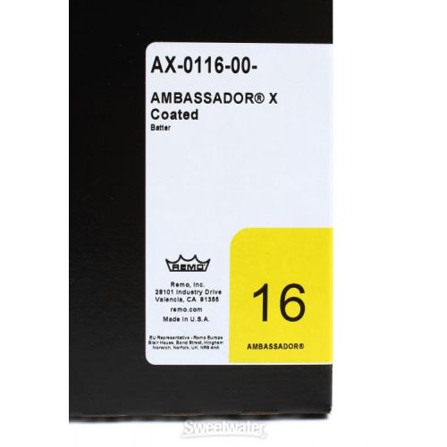  Remo Ambassador X Coated Drumhead - 16 inch