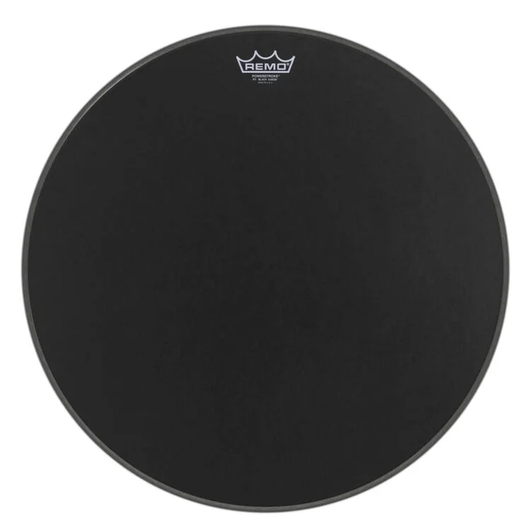  Remo Powerstroke P3 Black Suede Bass Drumhead - 22 inch Demo