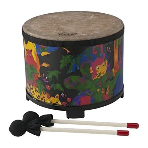  [아마존베스트]Remo KD-5080-01 Kids Percussion Floor Tom Drum - Fabric Rain Forest, 10