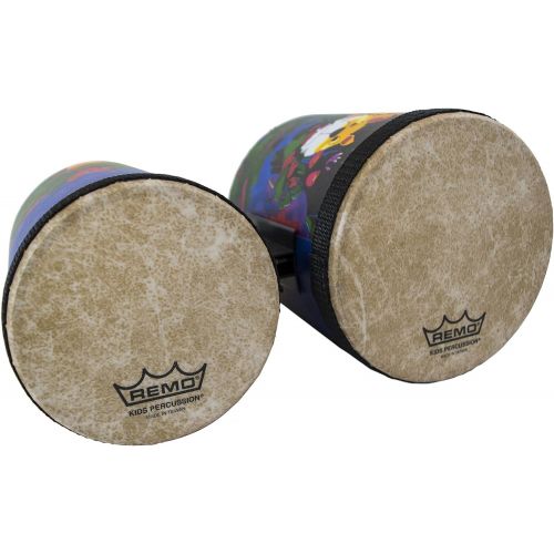  [아마존베스트]Remo KD-5400-01 Kids Percussion Bongo Drum - Fabric Rain Forest, 5-6