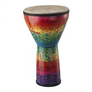 Remo REMO Djembe, Festival, Large, 12 Diameter, 21 Height, Fabric Rainbow