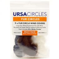 Remote Audio URSA Fur Circles Multi-Pack Wind Covers 9-Pack (3 Each of White, Brown, and Black)