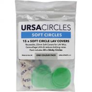 Remote Audio URSA Soft Circles Lavalier Mic Cover (15-Pack, Chroma Green)