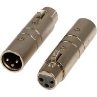 Remote Audio 3-Pin XLR Female to 3-Pin XLR Male Barrel Adapter with Phase Inversion