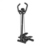 Ren Chang Jia Shi Pin Firm Step Machines Exercise Step Machine Mini Stepper and Handle Exercise Fitness Machine Drawstring Exercise Family Stepper (Color : Black, Size : 103550cm)