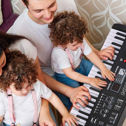  [아마존 핫딜] RenFox Piano Keyboard 61-Key Portable Keyboard Piano with Microphone&USB Cable Toy for Kids Boys Girls