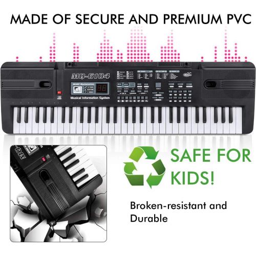  [아마존 핫딜] RenFox Piano Keyboard 61-Key Portable Keyboard Piano with Microphone&USB Cable Toy for Kids Boys Girls