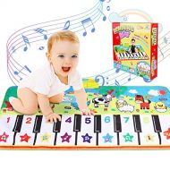 [아마존베스트]RenFox Musical Mats Keyboard Piano Play Mat Dance Floor Music Mat Animal Blanket Carpet Playmat Early Educational Toys for Kids Baby Toddlers Boy Girl(53.2x23.6 in)