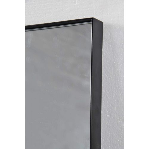  Renwil Inc MT2097 Greer - 35.5 Medium Square Mirror, Black Finish