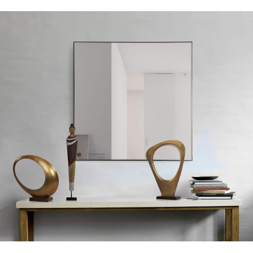  Renwil Inc MT2097 Greer - 35.5 Medium Square Mirror, Black Finish