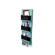 Renewed Decor & Storage Renewed Decor Sydney Wall Mounted Magazine, File and Book Rack Featuring Customizable Number of Key Hooks, Organizing Slots, Chalkboards Available in 20 colors