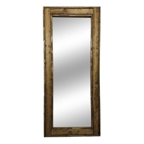  Renewed Decor & Storage Herringbone Floor Mirror Full Length Decorative Rustic Wood Frame, Available in 20 Colors