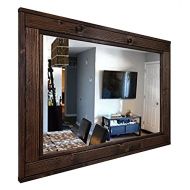 Renewed Decor & Storage Herringbone Reclaimed Wood Framed Mirror, Available in 4 Sizes and 20 Stain colors: Shown in Jacobean - Decorative Mirror ? Livingroom Decor ? Wall Decor ? 24x30 ? 36x30 ? 42x30 ?