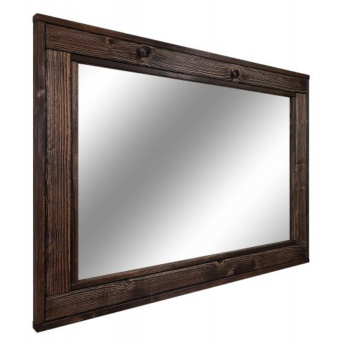  Renewed Decor & Storage Herringbone Reclaimed Wood Framed Mirror, Available in 4 Sizes and 20 Stain colors: Shown in Jacobean - Decorative Mirror ? Livingroom Decor ? Wall Decor ? 24x30 ? 36x30 ? 42x30 ?