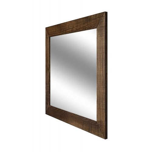  Renewed Decor & Storage Shiplap Rustic Wood Framed Mirror, 20 Stain Colors, Special Walnut - Large Wall Mirror, Rustic Barnwood Style, Bathroom Vanity Mirror, Rustic Bathroom Decor, Reclaimed Styled Wood