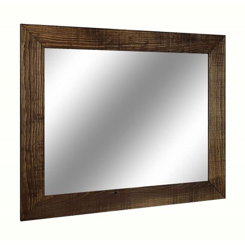  Renewed Decor & Storage Shiplap Rustic Wood Framed Mirror, 20 Stain Colors, Special Walnut - Large Wall Mirror, Rustic Barnwood Style, Bathroom Vanity Mirror, Rustic Bathroom Decor, Reclaimed Styled Wood