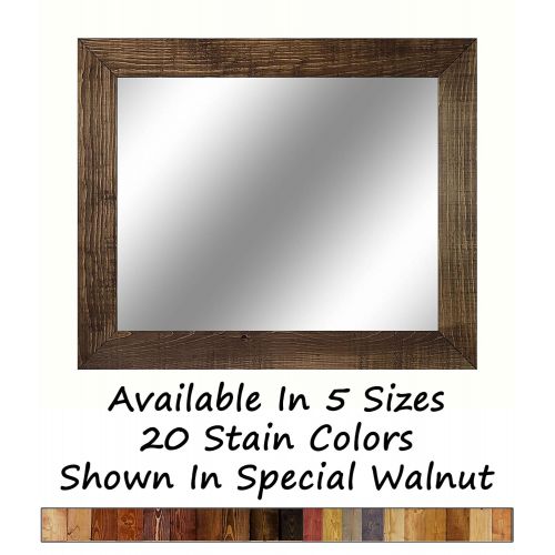  Renewed Decor & Storage Shiplap Rustic Wood Framed Mirror, 20 Stain Colors, Special Walnut - Large Wall Mirror, Rustic Barnwood Style, Bathroom Vanity Mirror, Rustic Bathroom Decor, Reclaimed Styled Wood