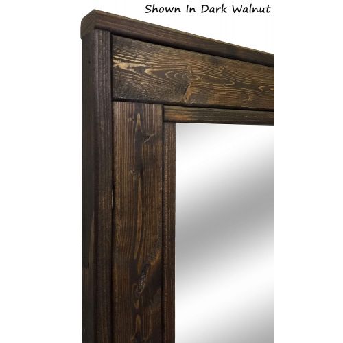  Renewed Decor & Storage Herringbone Reclaimed Wood Framed Mirror, Available in 4 Sizes and 20 Stain colors: Shown in Dark Walnut - Large Wall Mirror - Rustic Modern Home - Home Decor - Mirror - Housewares