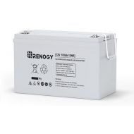 Renogy Deep Cycle AGM 12 Volt 100Ah Battery, 3% Self-Discharge Rate, 1100A Max Discharge Current, Safe Charge Appliances for RV, Camping, Cabin, Marine and Off-Grid System, Maintenance-Free
