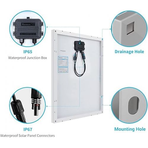  Renogy 50 Watt 12 Volt Monocrystalline Solar Panel (Compact Design)