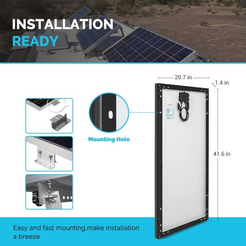  Renogy 100 Watts 12 Volts Monocrystalline Solar Panel