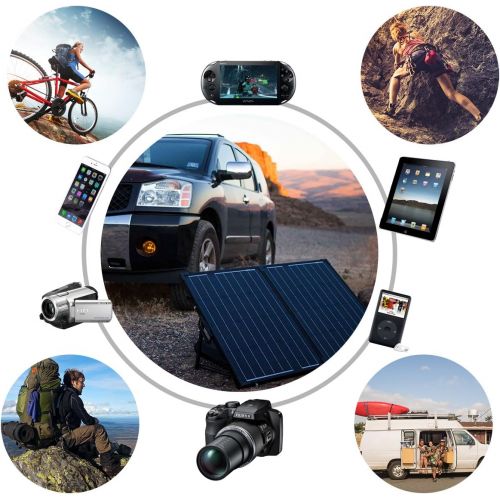  [아마존 핫딜]  [아마존핫딜]Renogy 100W 12V Monocrystalline Off Grid Portable Foldable 2pcs 50W Solar Panel Suitcase Built-In Kickstand