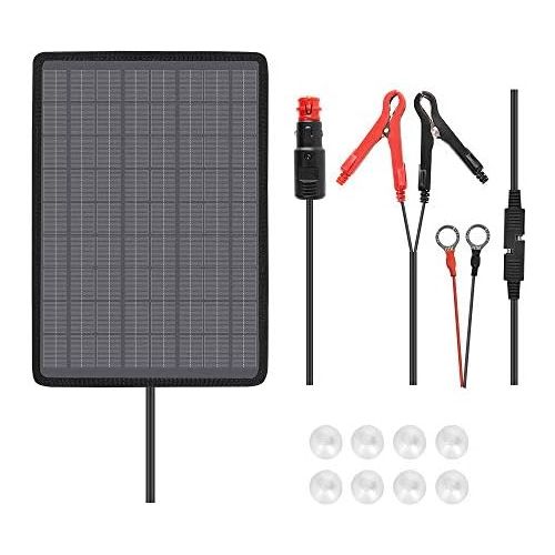  [아마존 핫딜]  [아마존핫딜]Renogy 10W 12V Portable Solar Panel Battery Maintainer Trickle Charger with Lighter Plug, Alligator Clips, and Battery Cables