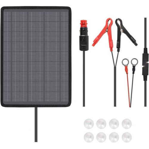  [아마존 핫딜]  [아마존핫딜]Renogy 10W 12V Portable Solar Panel Battery Maintainer Trickle Charger with Lighter Plug, Alligator Clips, and Battery Cables