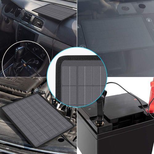  [아마존 핫딜]  [아마존핫딜]Renogy 10W 12V Portable Solar Panel Battery Maintainer Trickle Charger with Lighter Plug, Alligator Clips, and Battery Cables