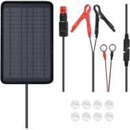[아마존 핫딜]  [아마존핫딜]Renogy 5W 12V Portable Solar Panel Battery Maintainer Trickle Charger with Lighter Plug, Alligator Clips, and Battery Cables