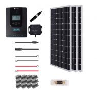 Renogy 100 Watt 12 Volt Off Grid Solar Premium Kit with Monocrystalline Solar Panel and 20A MPPT Rover Controller